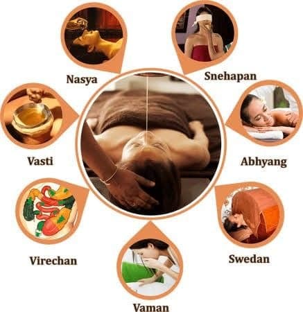Ayurvedic treatment in progress